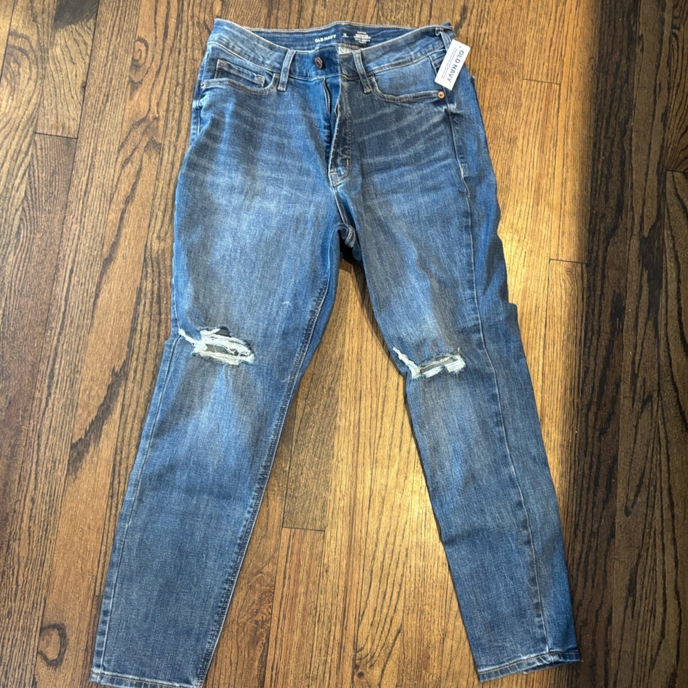Old Navy high rise rockstar super skinny jeans size 12 short NWT - Picture 2 of 7